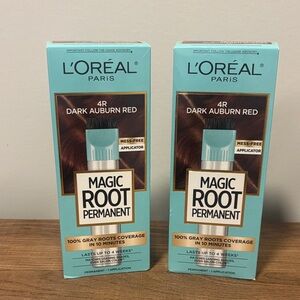 ❗️SALE ❗️ Loreal Paris Magic Root Permanent Hair Dye 4R Dark Auburn Red, 2 NEW